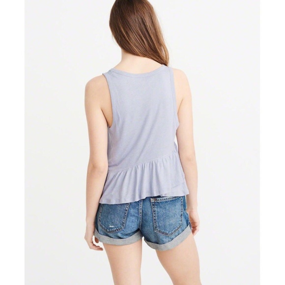 A&F Asymmetrical Peplum Tank - Picture 2 of 5